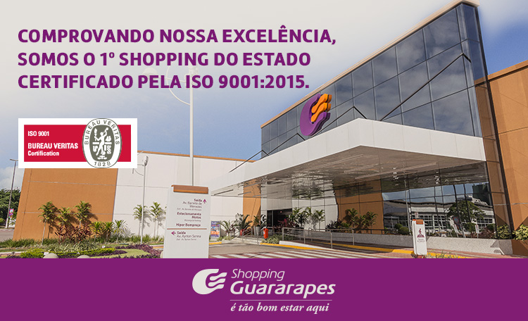 Shopping Guararapes renova ISO 9001.